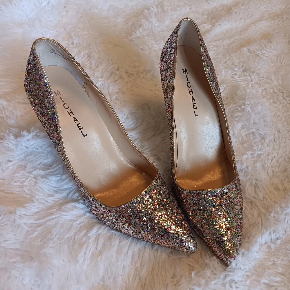 MICHAEL glitter heels